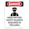 Signmission OSHA Danger Sign, Hard Hat And Safety, 24in X 18in Aluminum, 18" W, 24" H, Portrait OS-DS-A-1824-V-1291 - alternate 1